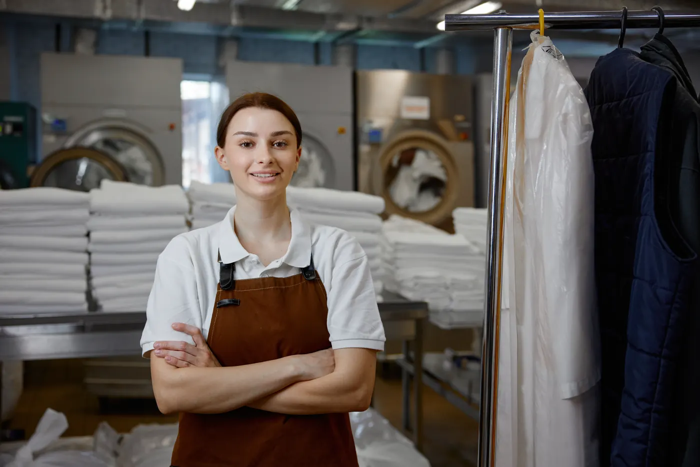 Wäscheservice mit frischer Bett- und Tischwäsche